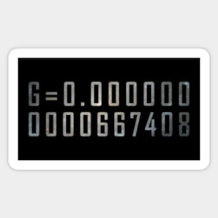 Gravitational constant Sticker